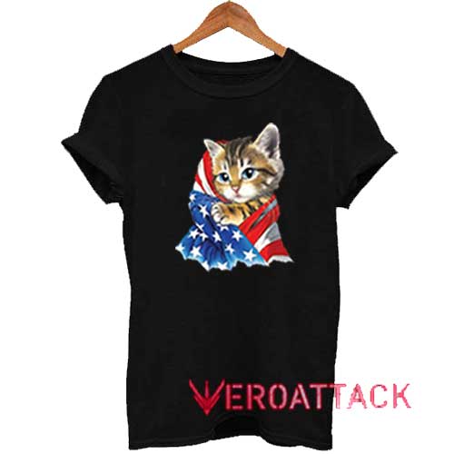 American Flag Kitty Tshirt