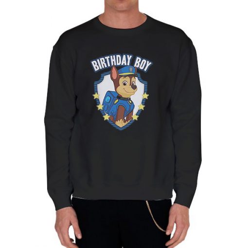 Black Sweatshirt Funny Paw Patrol Birthday Shirt