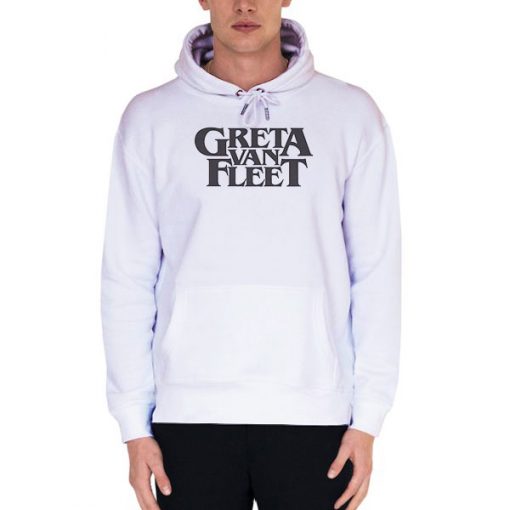 White Hoodie Logo Greta Van Fleet T Shirt