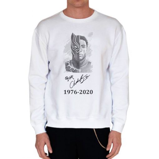 White Sweatshirt Black Panther Rip Chadwick Boseman Shirt