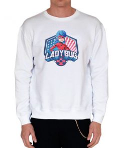 White Sweatshirt New York Anstecker Miraculous Ladybug Shirt