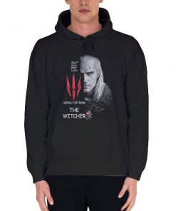 Black Hoodie The Witcher Geralt of Rivia White Shirt