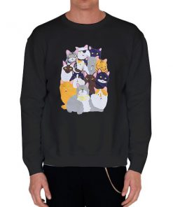 Black Sweatshirt Smoking Enjoi Cat Shirt