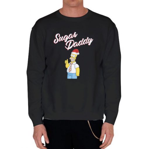 Black Sweatshirt The Homer Simpson Sugar Daddy Shirt