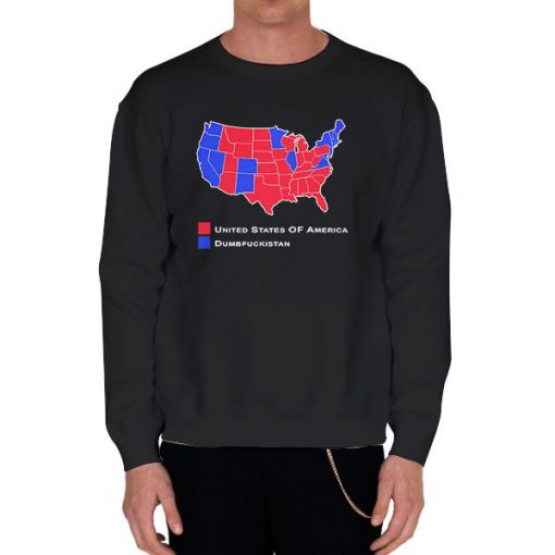 Black Sweatshirt United States 2016 Election Map Shirt