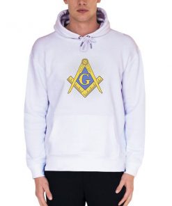 White Hoodie Freemason Logo Cool Masonic Shirts