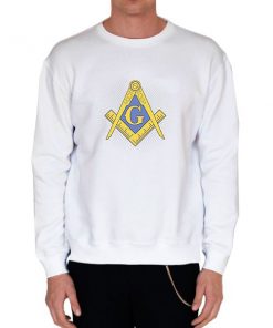 White Sweatshirt Freemason Logo Cool Masonic Shirts