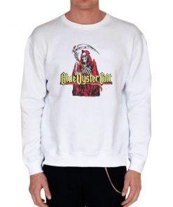 White Sweatshirt Horror Vintage Blue Oyster Cult Shirt