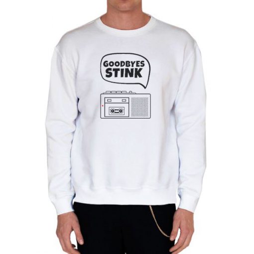 White Sweatshirt Michael Scott Goodbyes Stink T Shirt