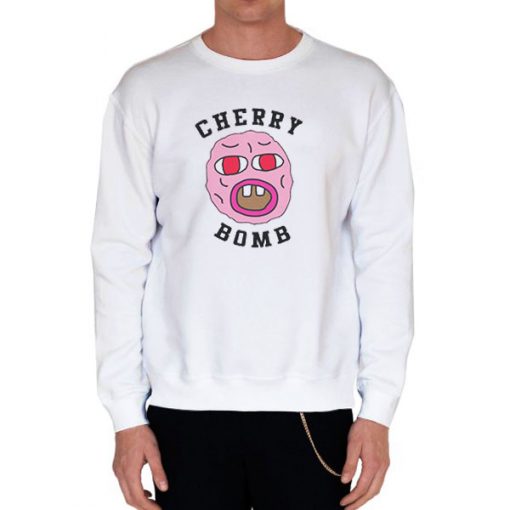 White Sweatshirt Tyler the Creator Cherry Bomb Shirts