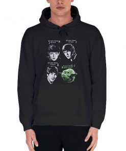 Black Hoodie Star Wars Beatles Yoda Shirt