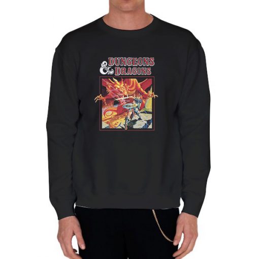 Black Sweatshirt Hot Dungeons and Dragons and Diners Shirt