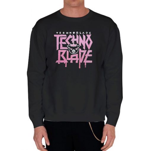 Black Sweatshirt Technoblade Merch Little Pig Shirt