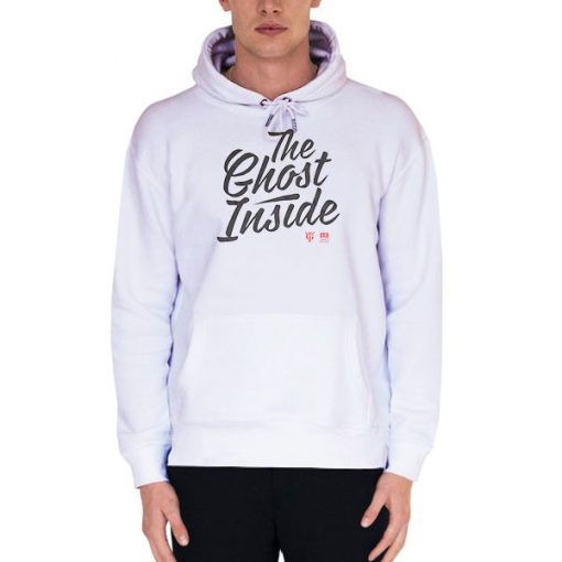White Hoodie Tall Script the Ghost Inside Shirt