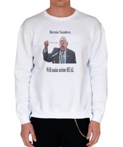 White Sweatshirt Karl Marx Senpai Bernie Sanders Anime T Shirt
