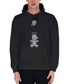 Black Hoodie Vintage Mummy Halloween Maternity Shirt