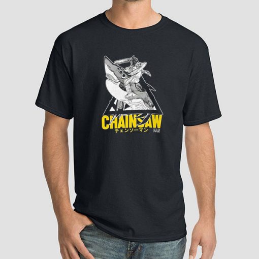 Black T Shirt Anime Japanese Chainsaw Man Hoodie