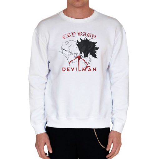 White Sweatshirt Ryo Asuka Akira Fudo Devilman Crybaby Shirt