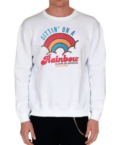 White Sweatshirt In Spite of Ourselves Rainbow John Prine T Shirt