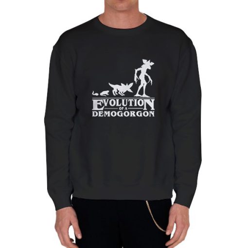 Black Sweatshirt Demogorgon Evolution Stranger Things Shirt