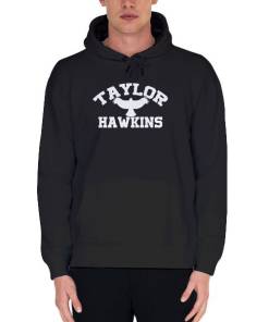 Black Hoodie Vintage College Taylor Hawkins