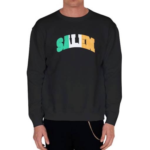 Black Sweatshirt Salem Merch Collegiate Colorful
