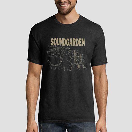 Retro Soundgarden Godzilla Graphic T Shirt