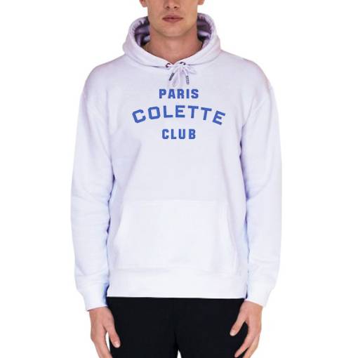 White Hoodie Paris Colette Club Logo