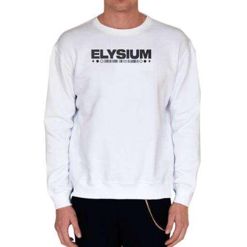 White Sweatshirt Alex Eubank Merch Elysium Essential