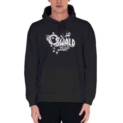 Black Hoodie Funny Oswald Lucky Rabbit