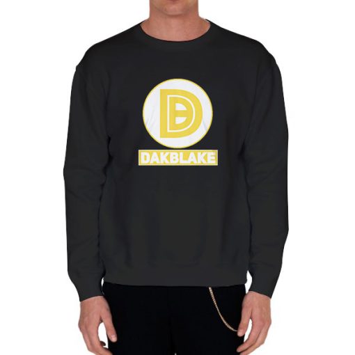 Black Sweatshirt Dakblake Merch Golden Logo