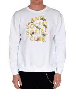 White Sweatshirt Antisocialsocialclub Worker Bee White