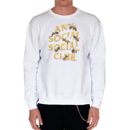 White Sweatshirt Antisocialsocialclub Worker Bee White