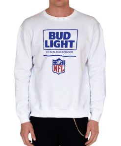 White Sweatshirt Bud Light Vintage 90s NFL