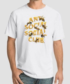White T Shirt Antisocialsocialclub Worker Bee White