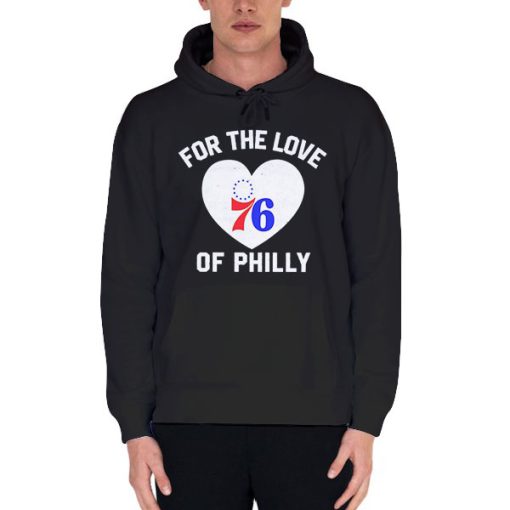 Black Hoodie Logo for the Love of Philly 76ers