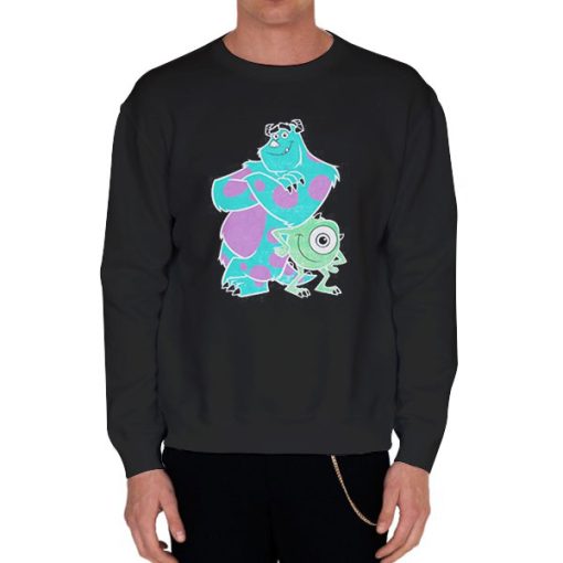Black Sweatshirt Funny Sulley Mike Buds Monsters Inc