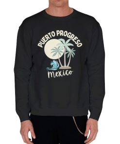 Black Sweatshirt Island Mexico Progreso Puerto