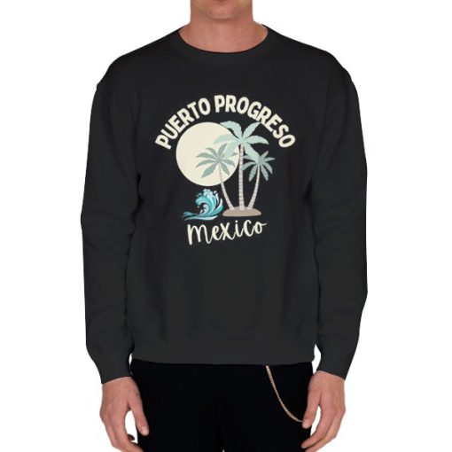 Black Sweatshirt Island Mexico Progreso Puerto