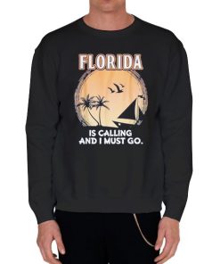 Black Sweatshirt Vintage Vacation Ft Desoto Beach Florida
