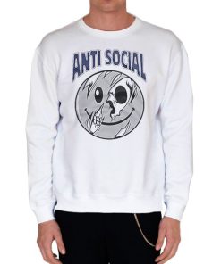White Sweatshirt Anti Social Georgetown North Carolina 6s