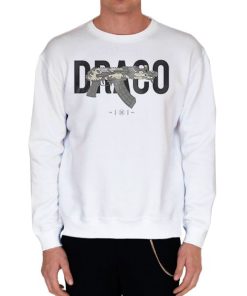 White Sweatshirt Bootleg Graphic a Draco Gun