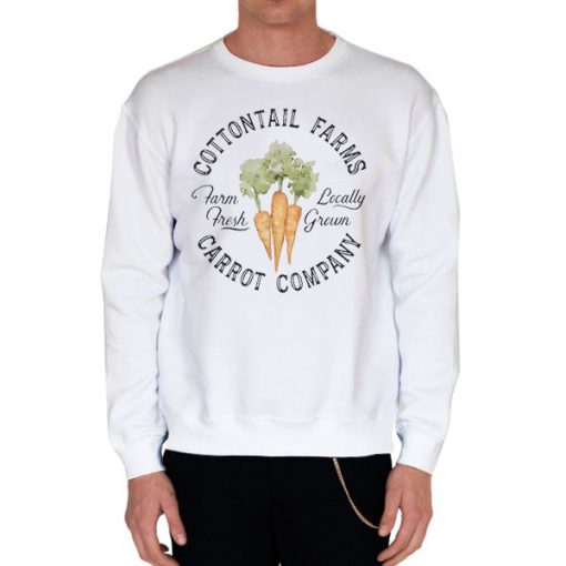 White Sweatshirt Cottontail Farms Carrot Company
