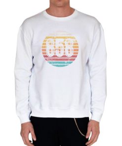 White Sweatshirt Funny Line Sunset 858 Area Code California