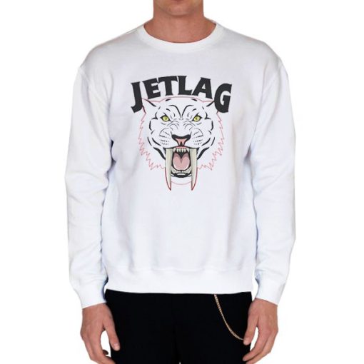White Sweatshirt White Jetlag Tiger Comic Today