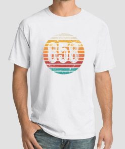 Funny Line Sunset 858 Area Code California Shirt