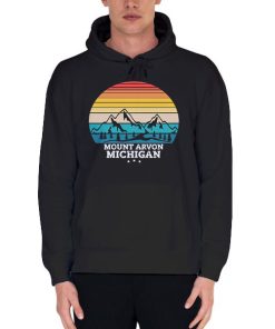 Black Hoodie Vintage Michigan Mt Arvon Hike