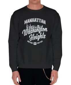 Black Sweatshirt Retro Lenox Hill Washington Heights