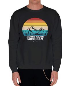 Black Sweatshirt Vintage Michigan Mt Arvon Hike