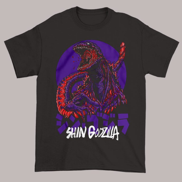 Purple Scary Shin Godzilla Tee Shirts cheap and comfort